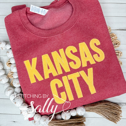 Custom City or State Sweatshirt, Appliqué Sweatshirt