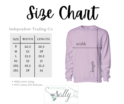 Arched MAMA Lavender Tone on Tone Embroidered Sweatshirt