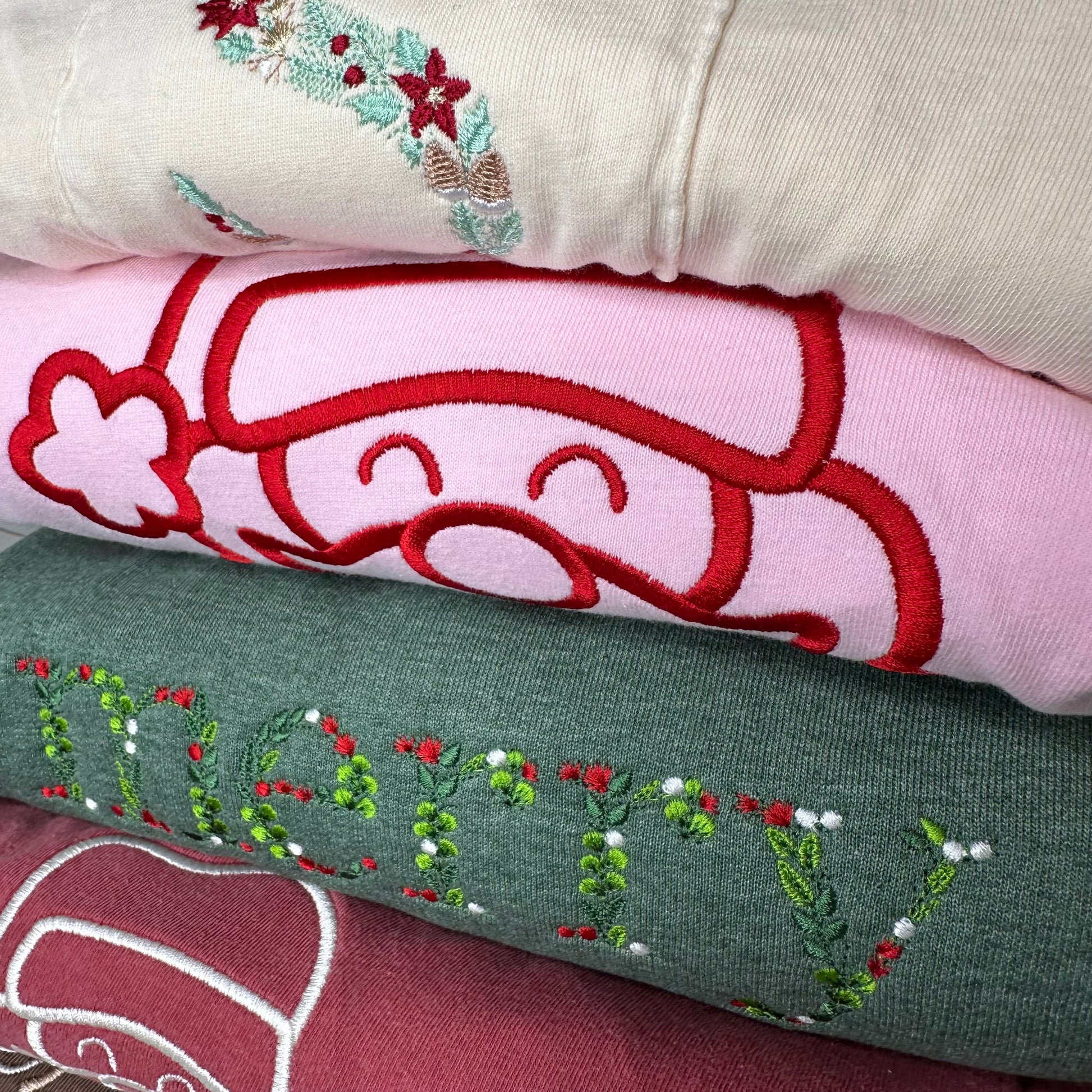 Christmas embroidered shirts