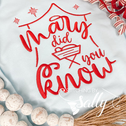 Merry Did You Know Embroidered Sweatshirt