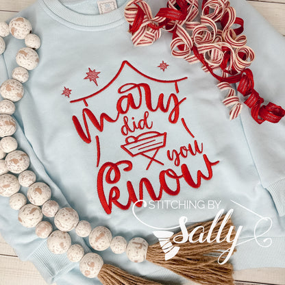 Merry Did You Know Embroidered Sweatshirt