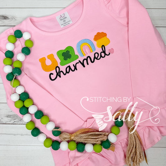 Charmed Embroidered St Patricks Day Shirt