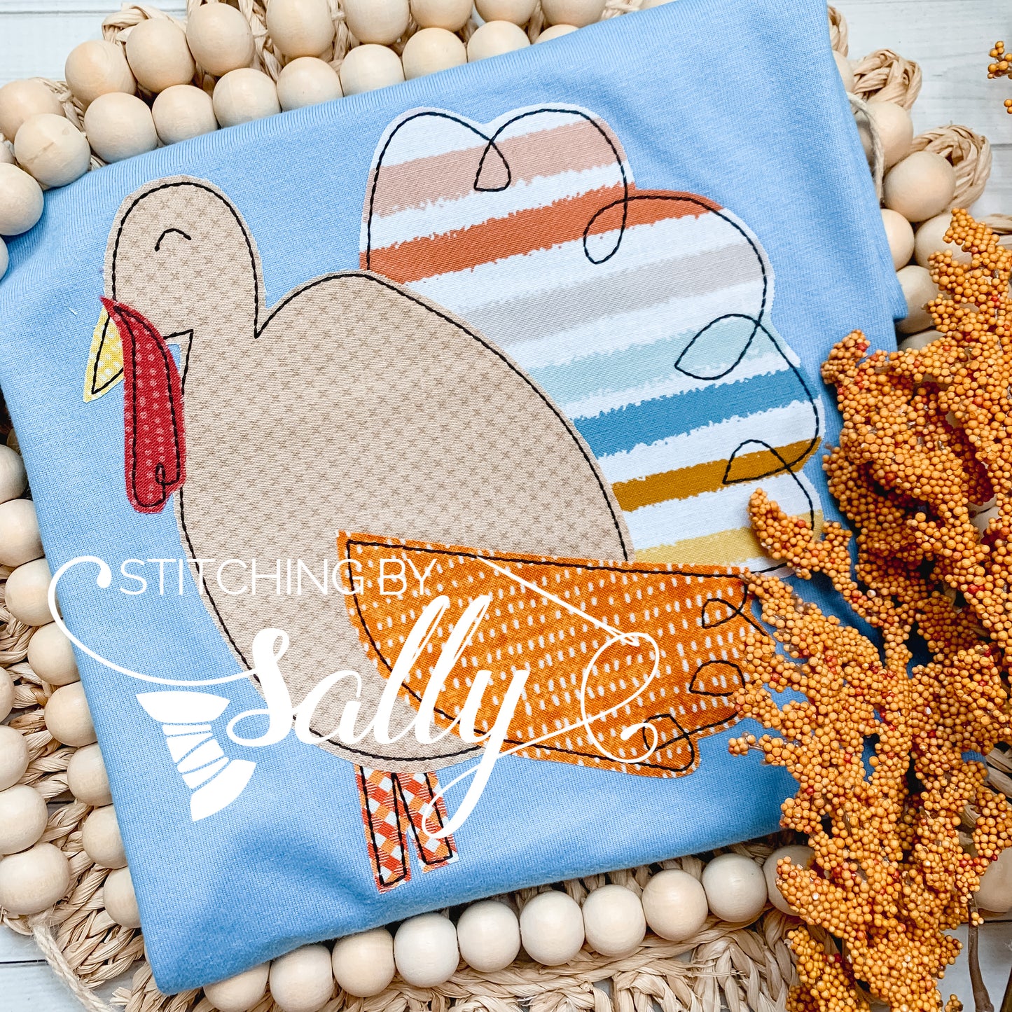 Boys Fall Turkey Appliqué Shirt