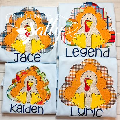 Boys Turkey Appliqué Shirt