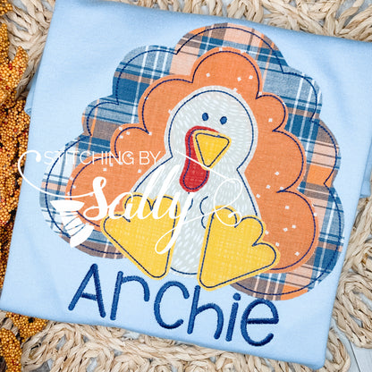 Boys Turkey Appliqué Shirt