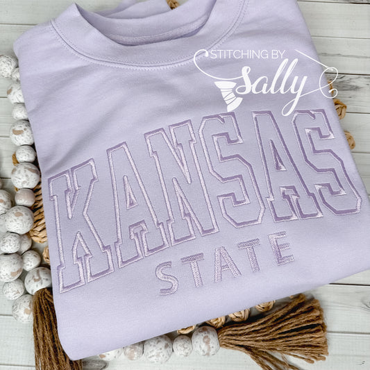 Kansas state embroidered sweatshirt