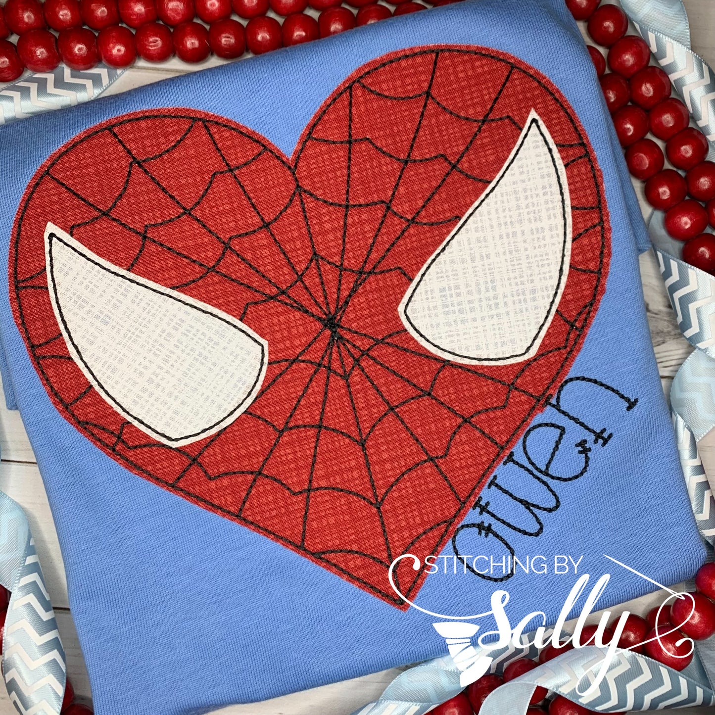 Boys Spider Heart Applique Shirt