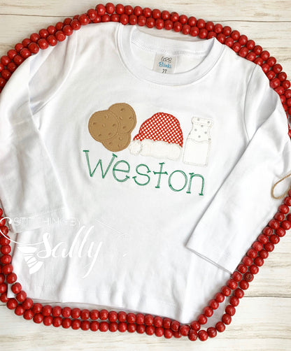 Milk and Cookies for Santa Personalized Shirt