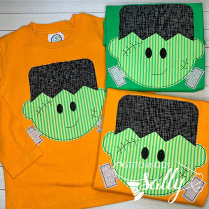 Boys Frankenstein Appliqué Halloween Shirt