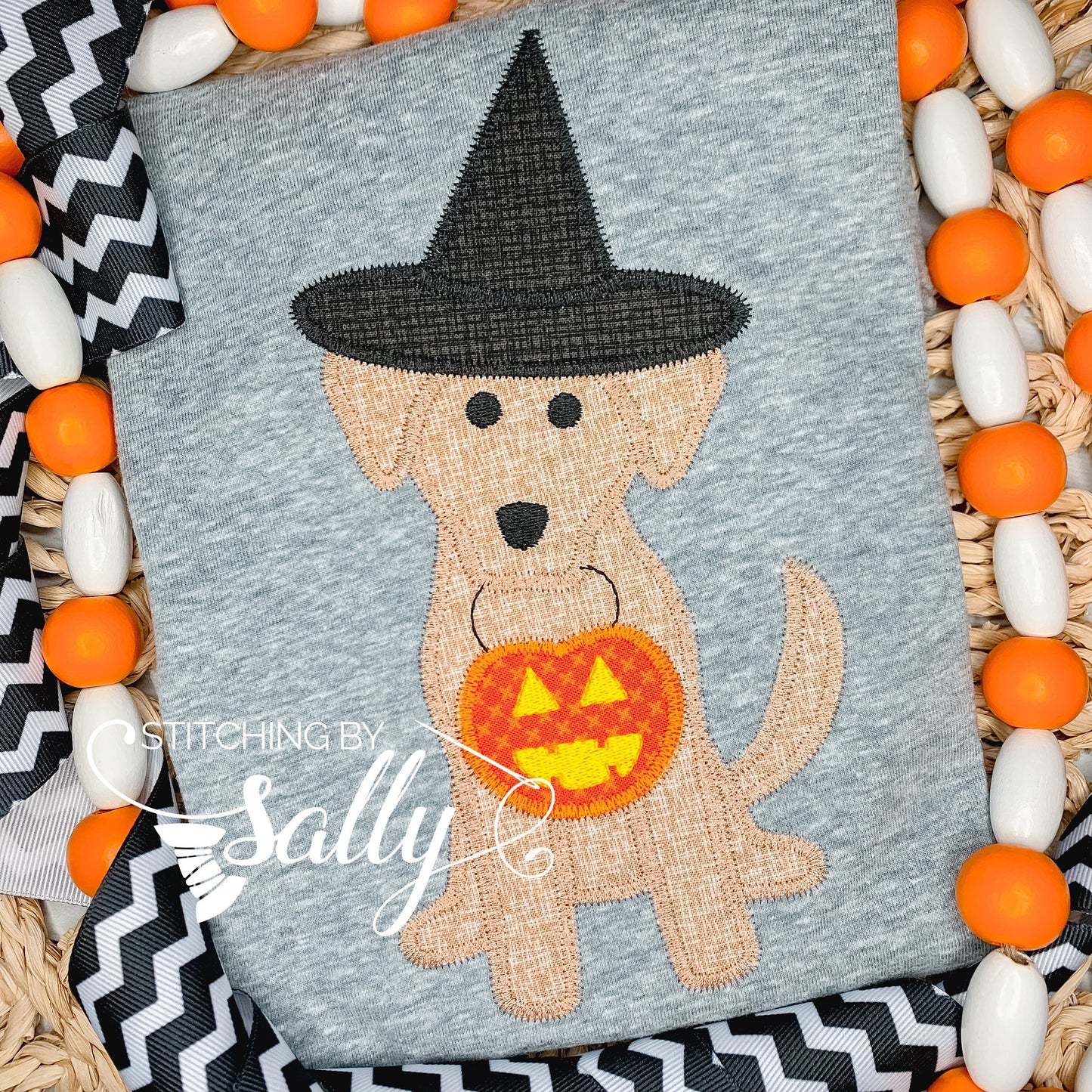 Boys Halloween Pup Appliqué Shirt