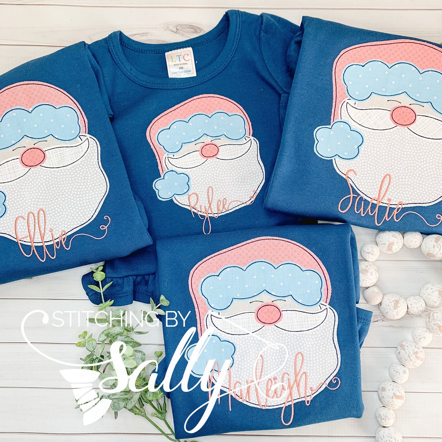 Girls Santa Appliqué Shirt