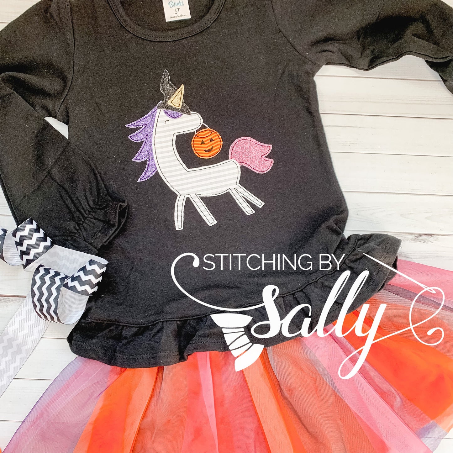 Unicorn Witch Appliqué Shirt