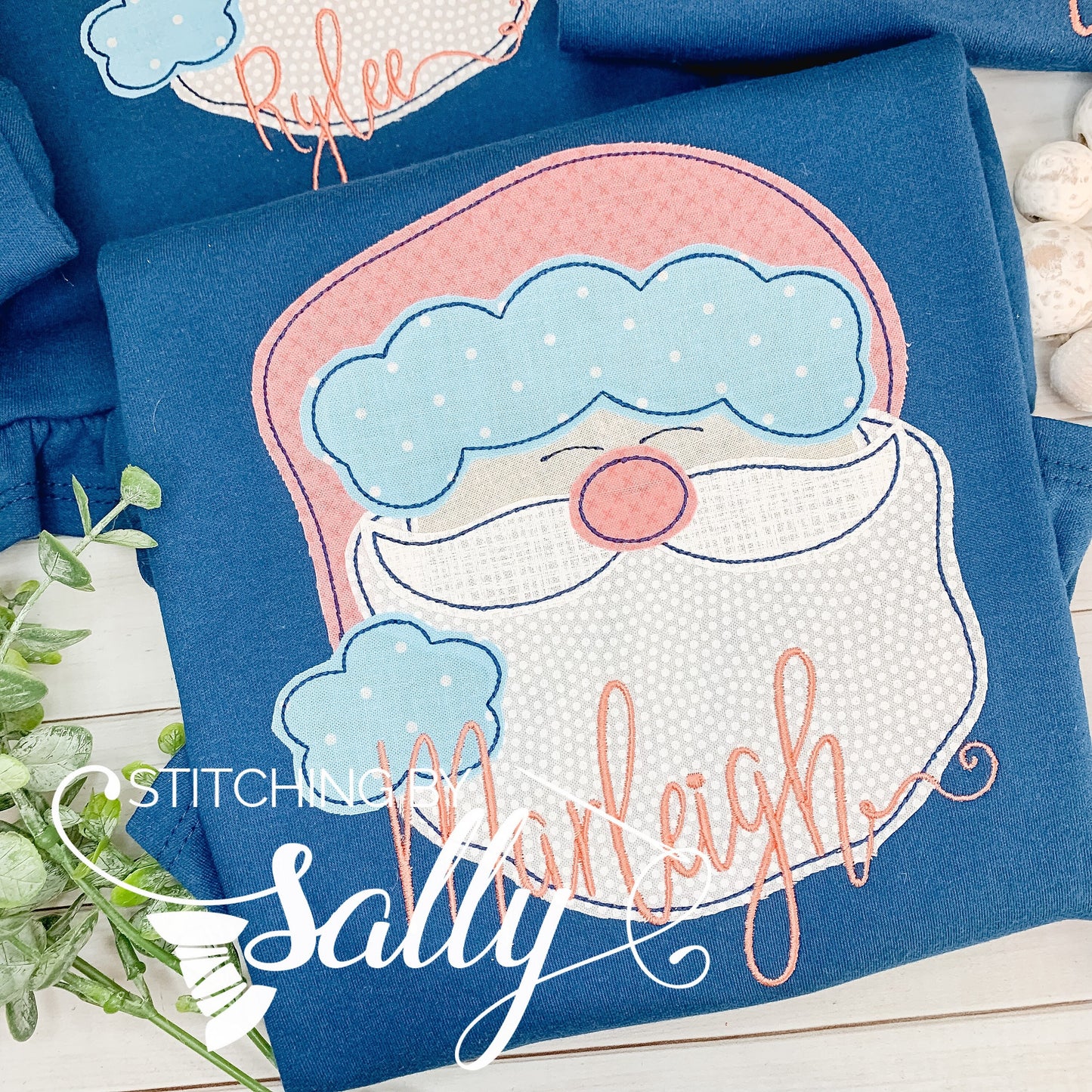 Girls Santa Appliqué Shirt