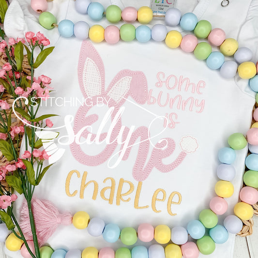 Some Bunny Is One Birthday Appliqué Shirt