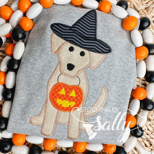 Boys Halloween Pup Appliqué Shirt