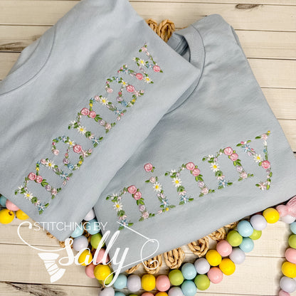 Mama Embroidered Floral Shirt